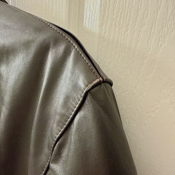 VTG 1980s Excelled USAF A-2 Military Flight Leather Jacket XL Brown Made In USA - Picture 6 of 13